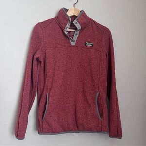 LL Bean Sienna Clay Sweater Fleece Pullover Size Small EUC